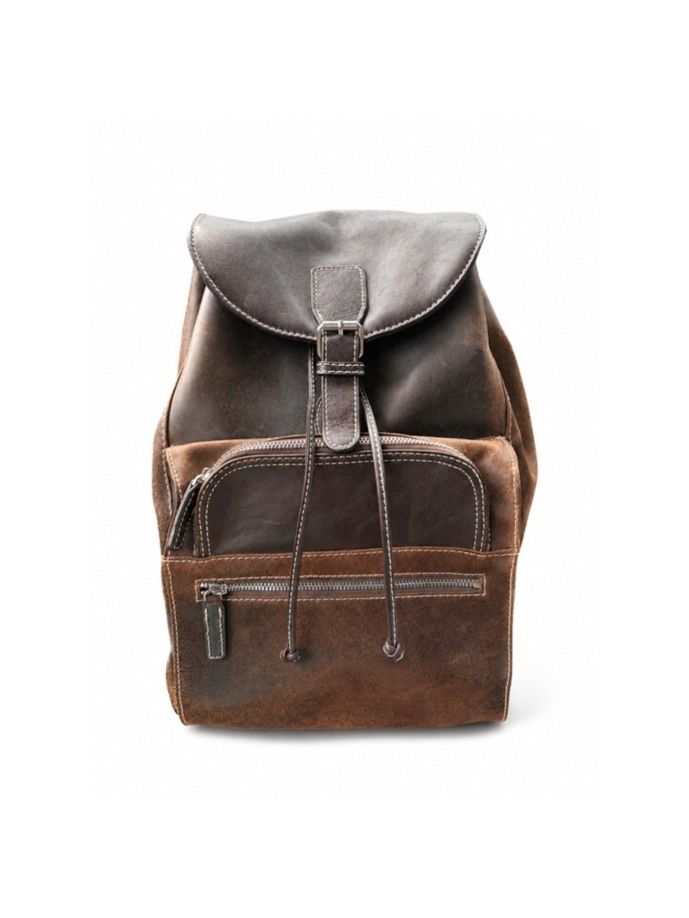 Vintage Pelle Studio distressed brown leather backpack OSFA